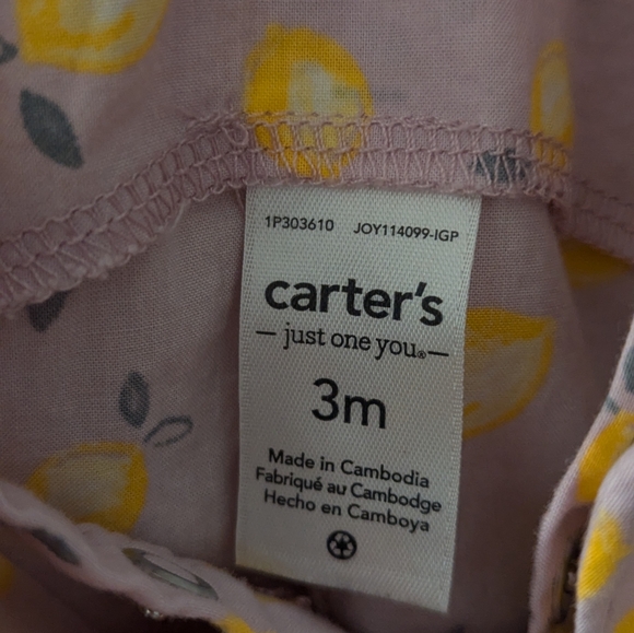 Bubble outfit soft purple color with lemon print - Picture 2 of 2